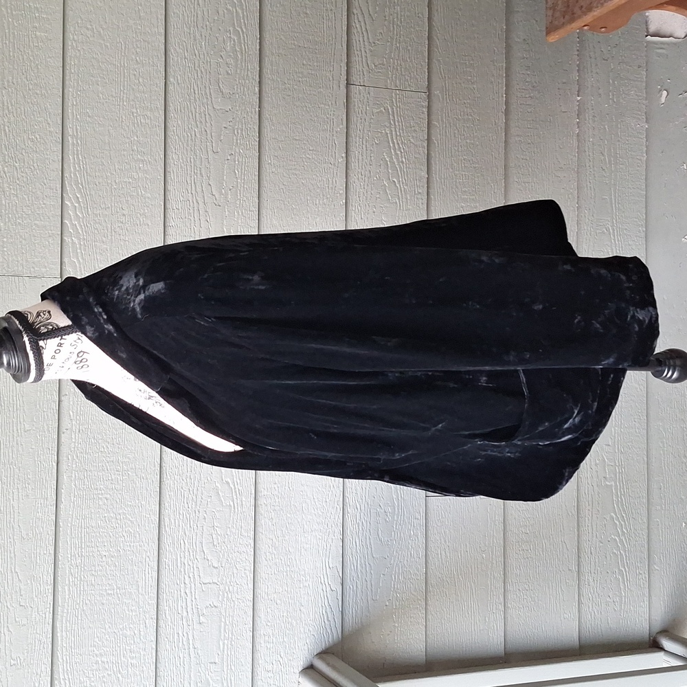 J. Jill Silk Blend Velour Blazer Size XL Black - Picture 9 of 14